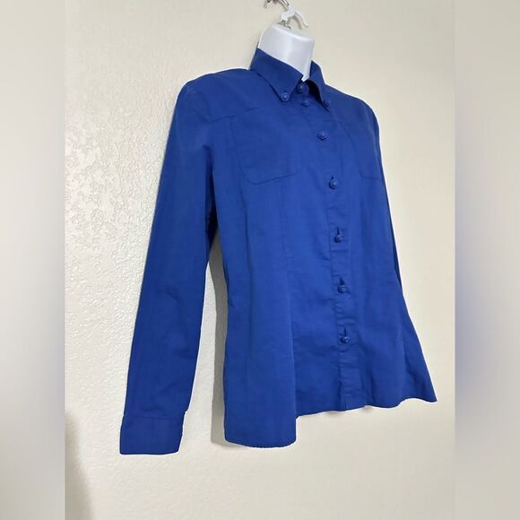 Versace Jeans Couture Medusa Button Blue Long sleeve Button Down Medium - Picture 4 of 10